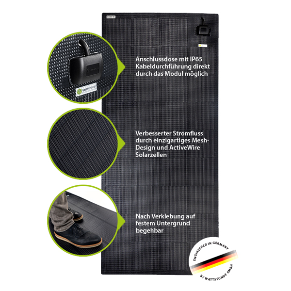Flexible Solarmodule von WATTSTUNDE